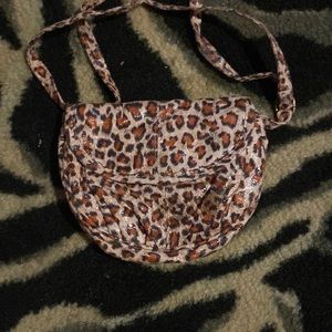Cheetah print cross body bag